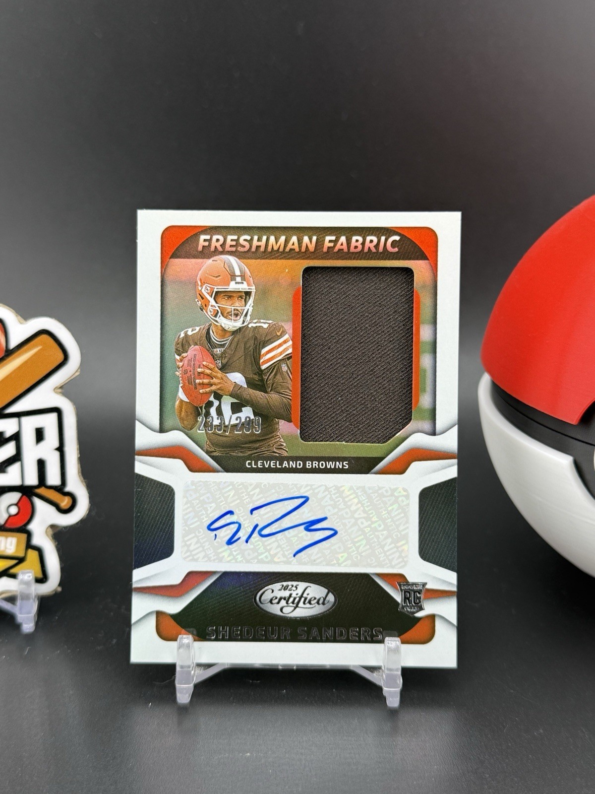 Shedeur Sanders 2025 Certified Freshman Fabric Rookie Auto /299 Browns (CB)