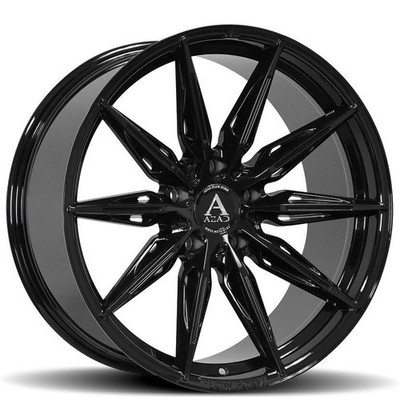 20x9 Azad Wheels AZFF02 Black Rims (4pcs)