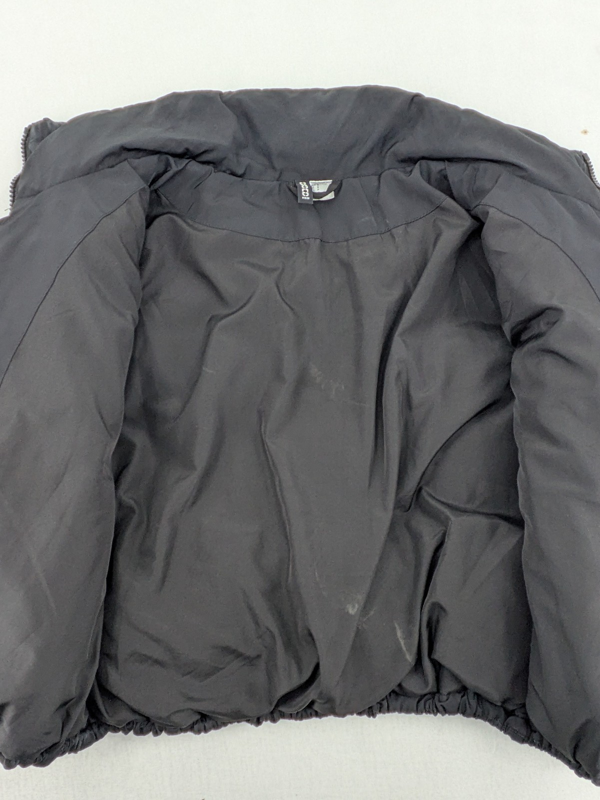 H&M Divided Damen Pufferjacke Gr S Schwarz Cropped Steppjacke Winterjacke image 5