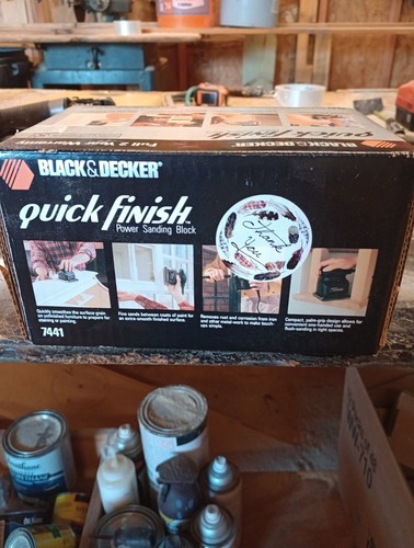 Black & Decker 1/4 Sheet Palm Grip Quick Finish Sander No. 7441 Made In USA - Foto 2 di 5