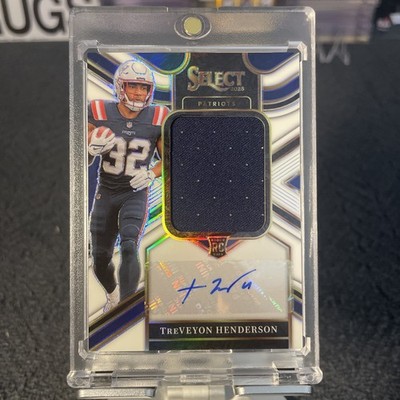 2025 Panini Select - TreVeyon Henderson RPA /75 White Prizm Auto Rookie RC