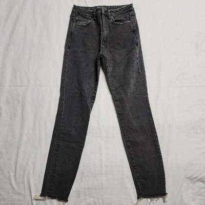 KSUBI Women's Smoke Black Jeans Size 28 Denim Pants Text Pocket Design