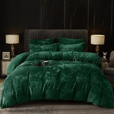 Truly Velvet Duvet Cover Set Size, 3pcs King Emerald Green No Comforter 