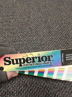 Vintage Superior Inks Pantone Matching System Color Guide Fan Deck 1998 Edition