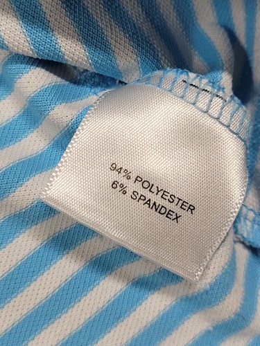 Peter Millar Sumer Comfort Polo Shirt Men's Med Striped Golf Perfromance Preppy - Picture 6 of 11
