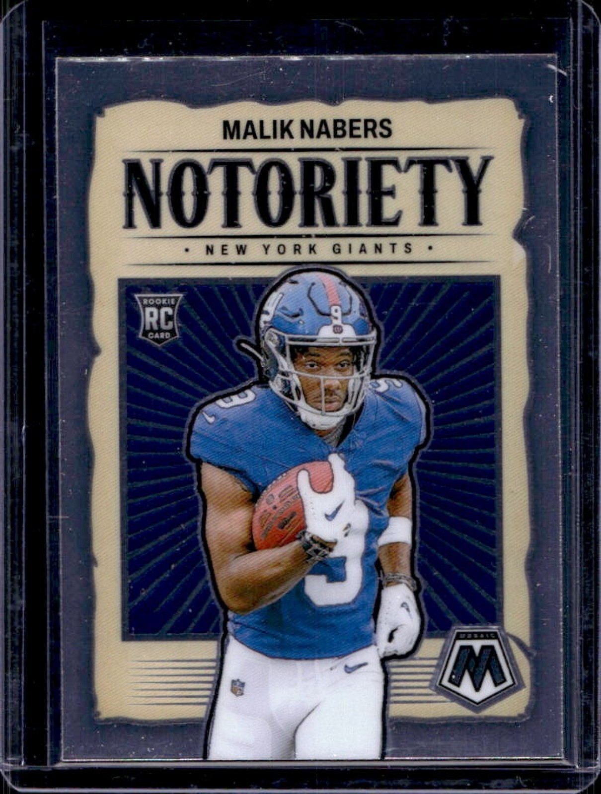 2024 Mosaic Malik Nabers Notoriety RC Rookie #23 Giants