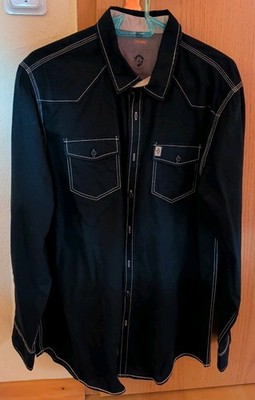 Gin Tonic Herren Hemd Dunkelblau Gr. XL