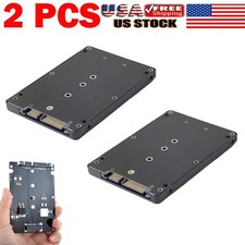2PCS M2 NGFF SSD to 2.5" SATA Enclosure Converter Internal/External Adapter M.2