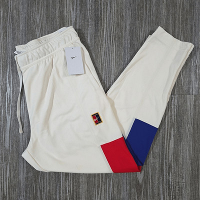 Nike Court Wimbledon Heritage Tennis Warm Up Pants Ivory FZ6928-100 Men's Size L