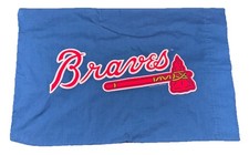 Vintage Atlanta Braves Blue Pillow Case Dan River 1999 Tomahawk Standard Size