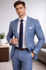 Blue Suit For Men Classic Look Formal Style Wedding occasion Slim Suits