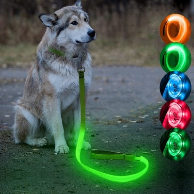 Candofly Glowing LED Dog Leash, Rechargeable Pet Leash with 4ft, Neon Green