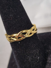 Louise Carter 14K Gold Plated Naxos Ring sz 8