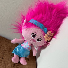 Dreamworks 14" Pink Poppy Troll Plush Toy Stuffed Animal Trolls the Movie