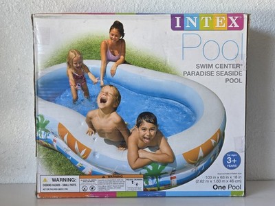 Intex Swim Center Paradise Seaside Inflatable Pool 103 X 63 X 18