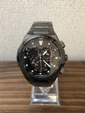 Citizen Attesa ATP53-2703 Black Titanium Radio Solar Watch Chronograph 46mm JPN!