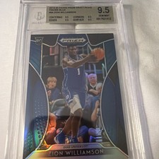2019-20 Prizm Draft Picks Zion Williamson RC Prizms Blue #64 BGS 9.5 GEM MINT!!