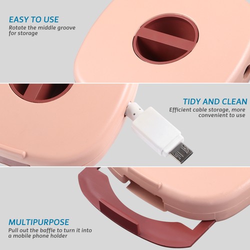 3 Pcs Mobile Phone Data Cable Storage Box Cord Wrap Buckle Type Organizer Wire - 第 7/12 張圖片