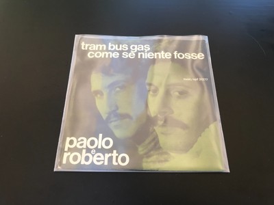 PAOLO E ROBERTO - Straßenbahnbus Gas / Als ob nichts wäre 7'' 1970 - ITALY Prog Rock