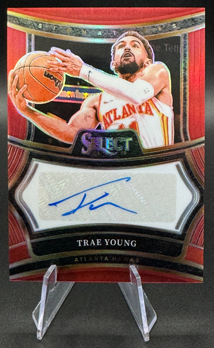 Trae Young RC auto /99シリ 2024-25 Trae Young /99 Select Signatures Red Prizm Auto #SIG-TRA