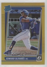 2021 Panini Donruss Optic Rated Rookie Gold Prizm 2/10 Edward Olivares #97 f3p
