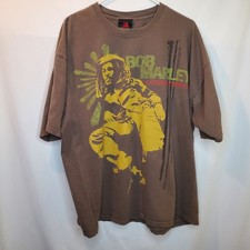 Zion Rootswear Bob Marley Shirt Men 2X Rastaman Vibrations Reggae Y2K Vintage