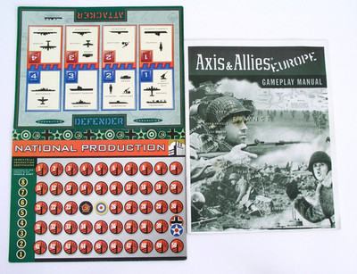 AXIS & ALLIES EUROPE AVALON HILL 1999 REPLACE GAMEPLAY MANUAL & NAT'L PRODUCTION