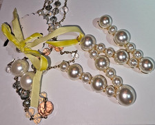 Anthropologie Pearl Golden Monogram Letter  W  Initial Ornament NWT