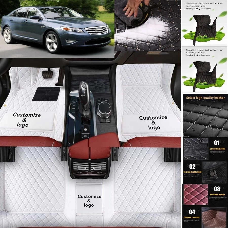 For Ford Taurus Car Floor Mats Luxury Waterproof Liners Carpets Cargo Custom - Imagem 2 de 4