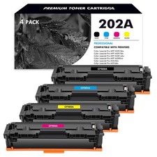 4PK CF500A 202A Toner Cartridge Fits HP LaserJet Pro MFP M281fdw M281cdw M280nw