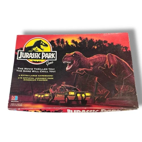JURASSIC PARK GAME 1992 Dinosaur Movie  Milton Bradley VTG Toy Please Read