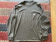 Carhartt Work In Progress WIP Longsleeve Pocket T-shirt Olive Mens XL