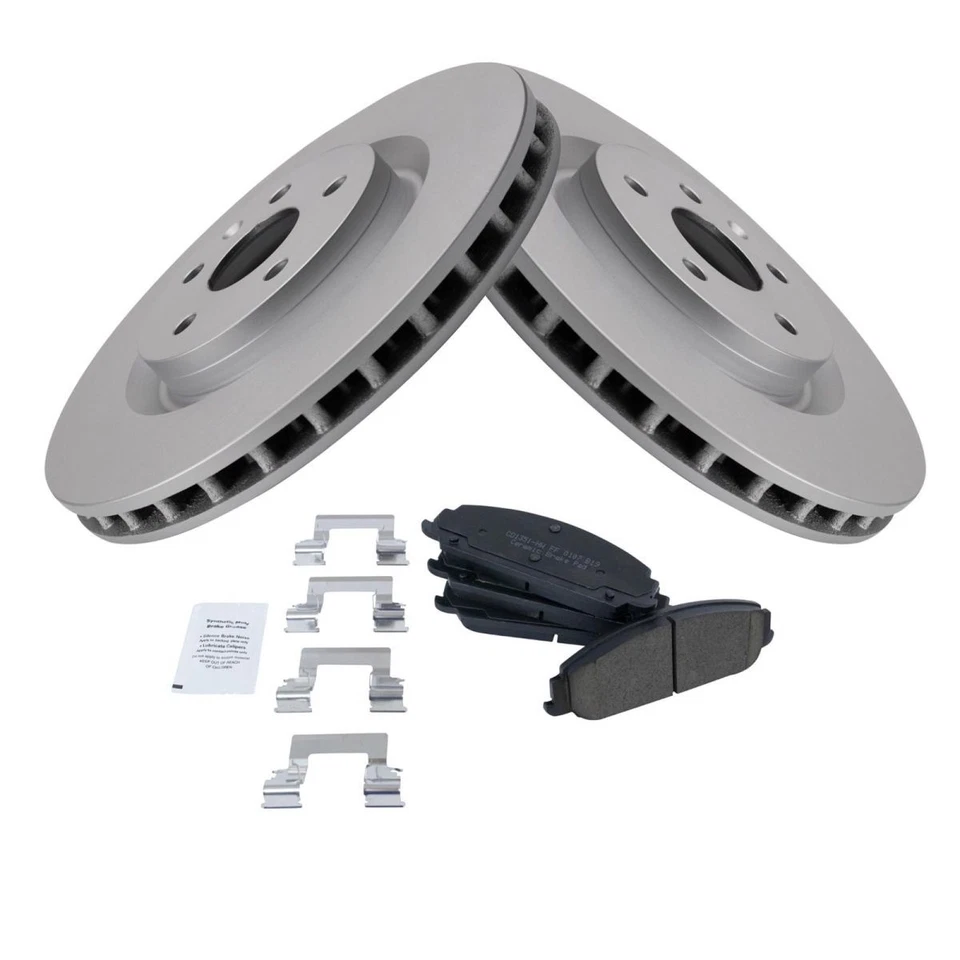 TRQ Front Brake Pad & Rotor Kit Brake Rotor For 2009 Pontiac G8 - Image 2 of 4