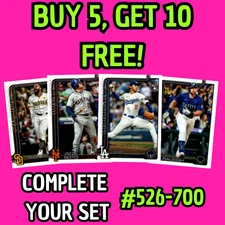 ⚾ 2025 Topps SERIES 2 ⚾ Baseball BASE #526-700 You Pick & Complete a Set!
