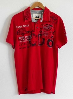 Camp David Polo Shirt rot Gr.M sehr guter Zustand