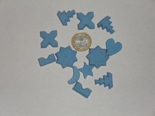 220 grammes de mosaïque en plâtre bleu forme romantique