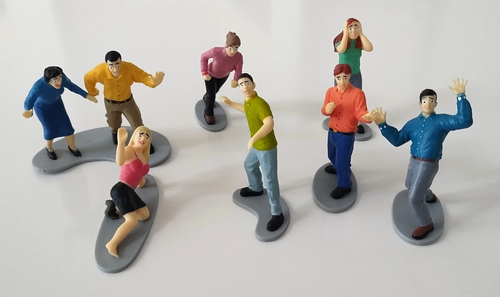 Horrified B-Movie Victims It’s Alive! 2006 8 Piece Figure Set Accoutrements