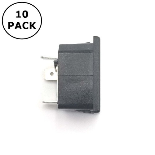 Lot of 10 Power Dynamics 42R32-3121-150, Panel Mount IEC Male w/Fuse Holder - Picture 3 of 3