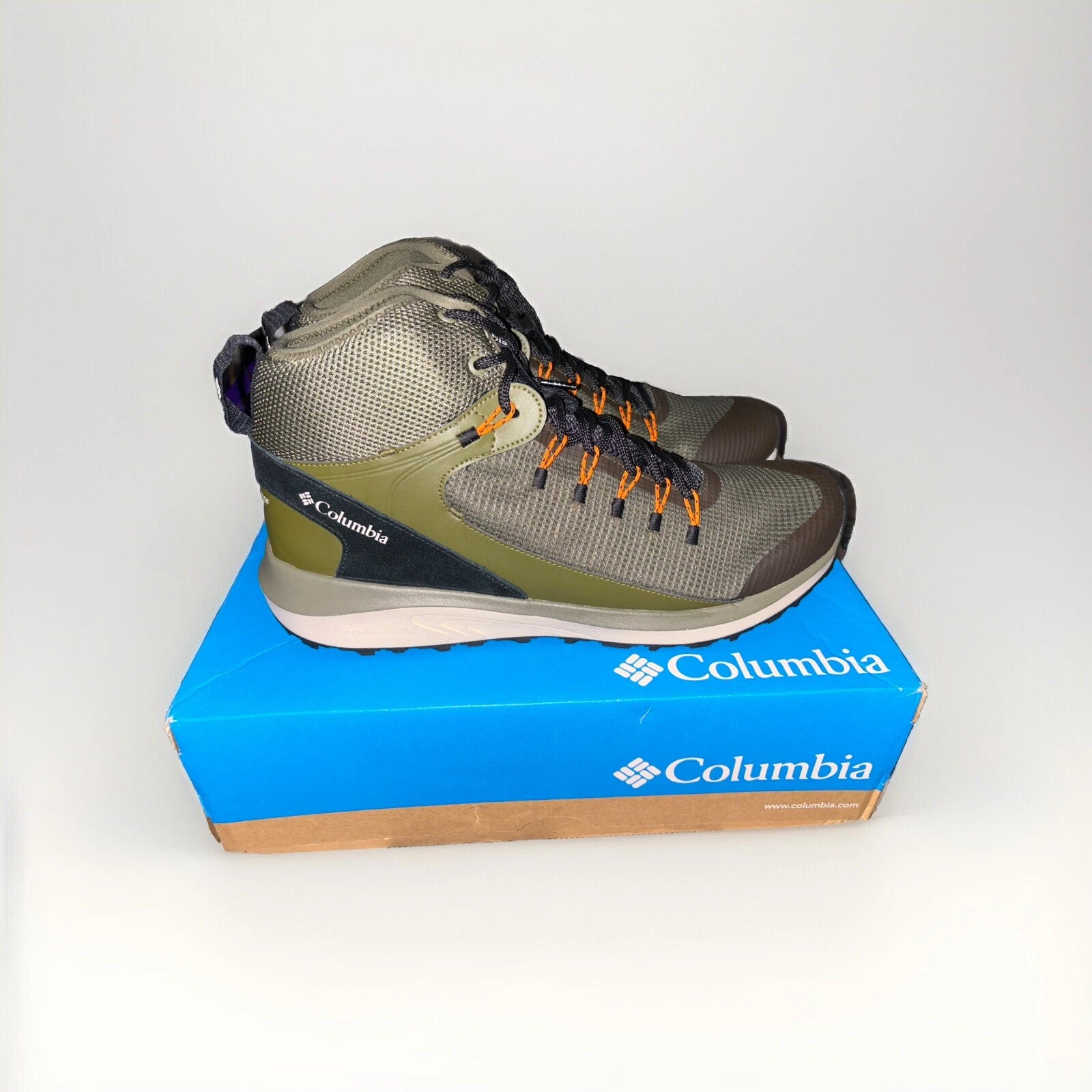 New Columbia Mens 15 Trailstorm Green Mid Waterproof Wide Hiking Boot Techlite