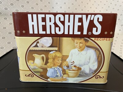 2007 Hershey's Recipes Tin Collector Box with Recipe Cards and Dividers