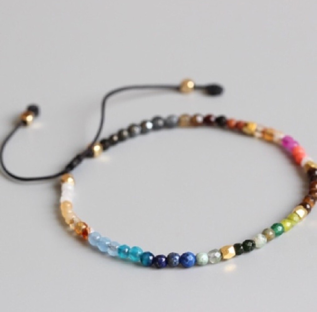 Natural Chakra Stone Bracelet Constellation Crystal Gemstone Braided Bracelet