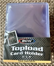 (25) NEW BCW TOPLOADERS - 3x4x1/4 - 59pt Thickness