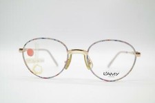 Vintage Lamy Fanny Multicolored Gold Oval Glasses Frame Eyeglasses NOS