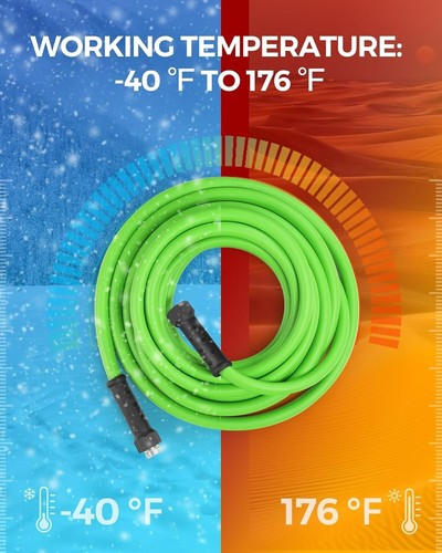 Garden Hose 50 ft x 5/8 in Heavy Duty, Flexible and Lightweight Water Hose, - Picture 7 of 8