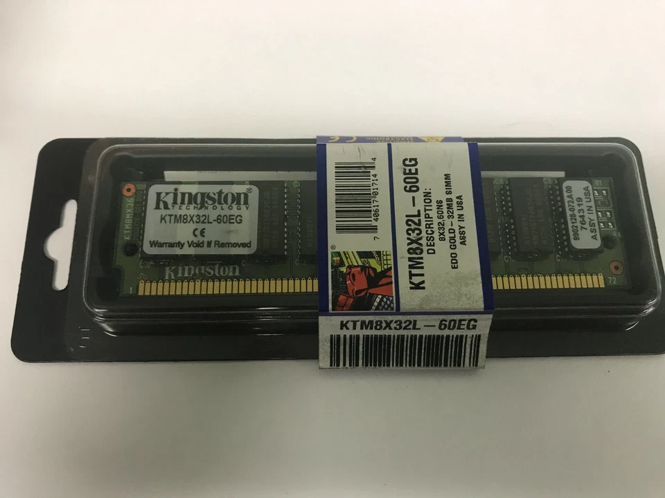 Kingston KTM8X32L-60EG 8Mx32/ 60ns EDO Gold - 32MB - Image 2 of 3