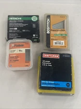 Lot of Finish Nails 18, 16, 15 Ga. 1/2 Staples, 2-1/2" Angled/Straight sh6715
