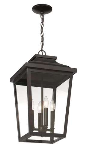 Minka Lavery Irvington Manor 4 Light Outdoor Chain Hung, Chelesa Bronze - Picture 3 of 5