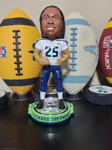 SEATTLE SEAHAWKS RICHARD SHERMAN #25 SB 48 NFL BOBBLE HEAD RING SERIES 378/2014