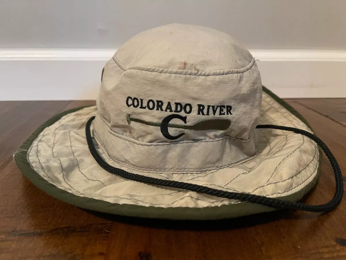 Vintage Colorado River Made in the USA Bucket Sun Paddling Hat Cap - Large L