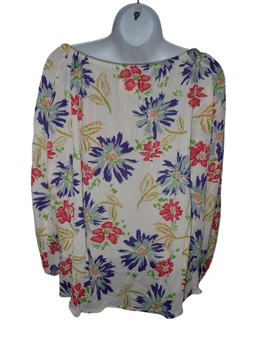 Denim & Supply Ralph Lauren Boho Peasant Top Women L Gauzy floral NEW Hippie - Picture 5 of 7